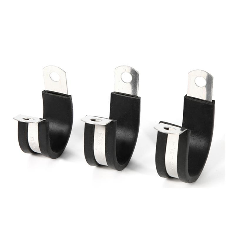 China Customized Stainless Steel Fixing Clamp Cable Clips with Rubber