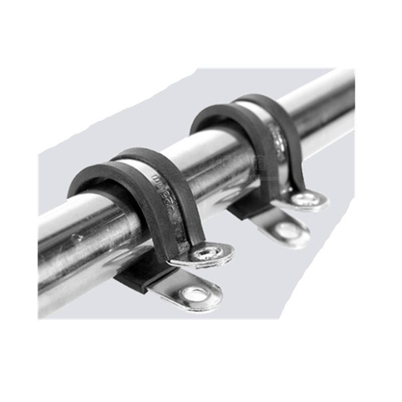 Stainless Steel Black Pipe Clamps with Rubbers Pipe Clamp